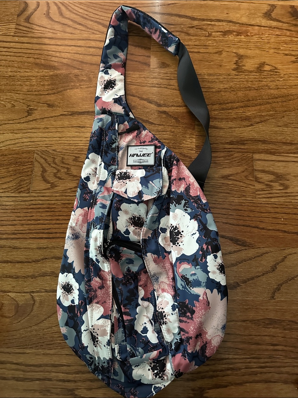Hawee Floral Crossbody Sling Bag in Navy, Pink & White